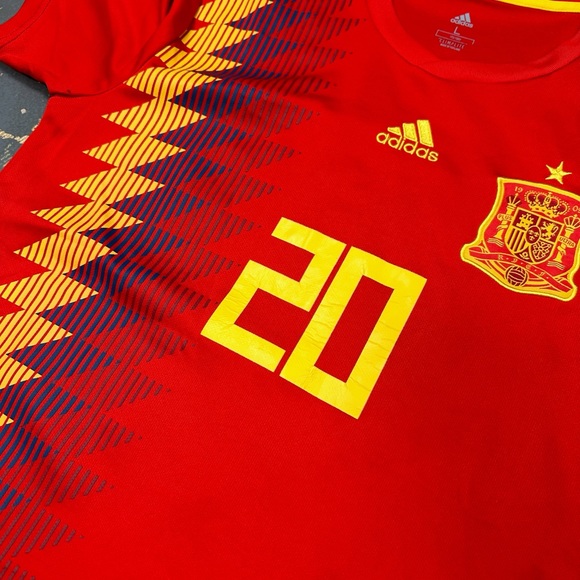 Adidas Marco Asensio Spain Home Jersey #20 2017 BQ4701 Large ClimaLite - Picture 4 of 9